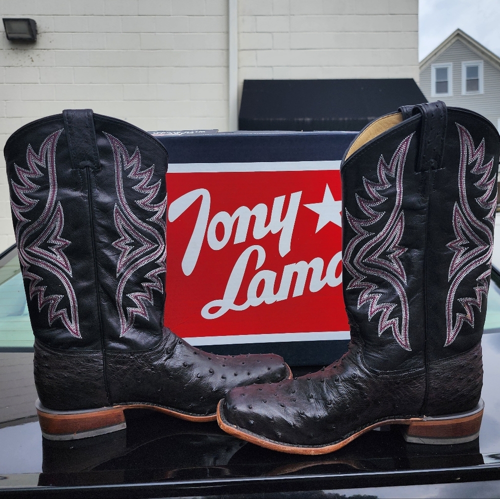 Tony Lama Black Cherry Cowboy Boots